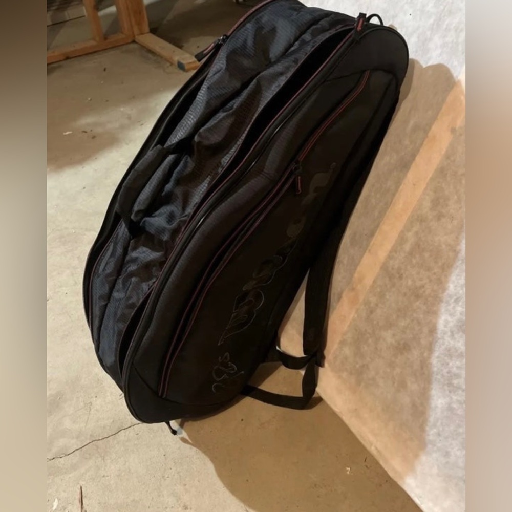 wilson black tennis bag racket